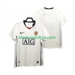 Camisola Manchester United Premier League 2009 Retro Homem Equipamento Segundo 2008 Manga Curta